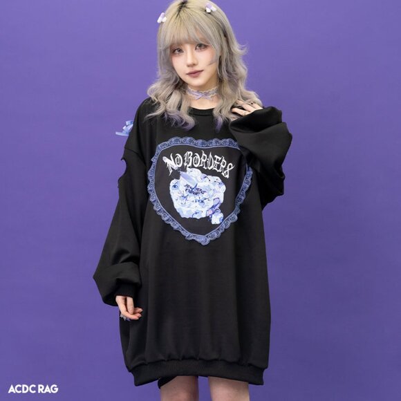 ACDC RAG - Love Punk Rebellious Oversized Pullover - Picture 7 of 8
